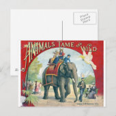 Zirkus-Vintage-Postkarte Postkarte (Vorne/Hinten)
