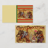 Zirkus Visitenkarte (Vorne/Hinten)