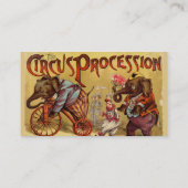 Zirkus Visitenkarte (Rückseite)