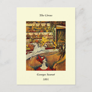 Zirkus von Georges Seurat (1891) - Clown & Reiter Postkarte