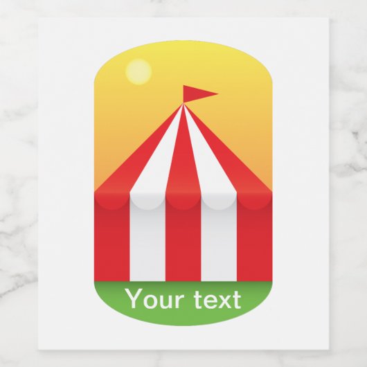 Zirkus Weinetikett (Einzelnes Label)