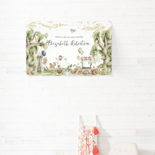 Zirkus Willkommen zur Wald-Baby-Party Banner