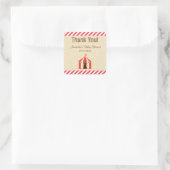 Zirkus-Zelt-Babyparty danken Ihnen Aufkleber (Tasche)