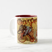 Zirkus Zweifarbige Tasse (Vorderseite Links)