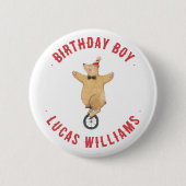 Zirkusbär zum Geburtstag Button (Vorderseite)