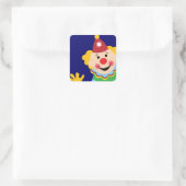 Zirkusclown Quadratischer Aufkleber (Tasche)