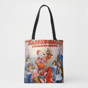 Zirkusclown-Show im Vintage-Stil Tasche