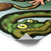 Zirkusclown und Tiere  Poster (Ecke)