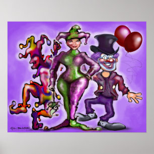 Zirkusclowns Poster