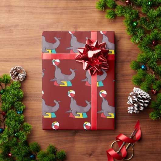 Zirkusdressurrobbe Geschenkpapier (Feiertagsgeschenk)