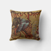 Zirkuselefant des Vintagen Jungen Kissen (Rückseite)
