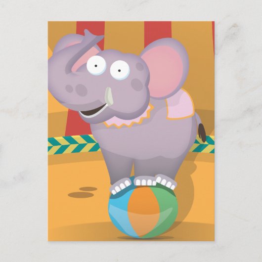 Zirkuselefant Postkarte (Vorderseite)