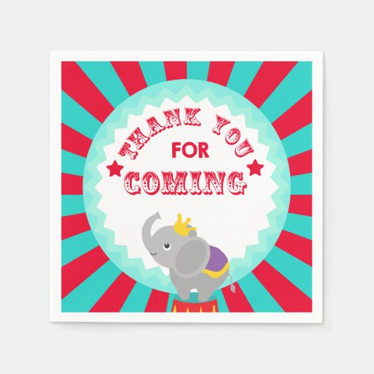 Zirkuselefant Serviette (Vorderseite)
