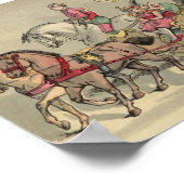 ZirkusElefanten und Pferde Poster (Ecke)