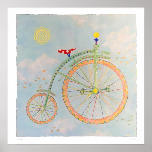 Zirkusfahrrad Druck Poster (Vorne)