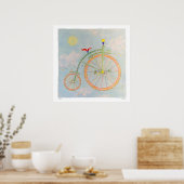 Zirkusfahrrad Druck Poster (Küche)