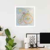 Zirkusfahrrad Druck Poster (Heimbüro)