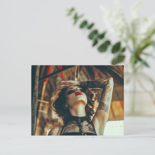 Zirkusfrau Postkarte (Stehend Vorderseite)