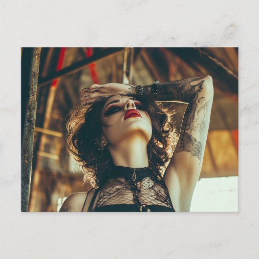 Zirkusfrau Postkarte (Vorderseite)
