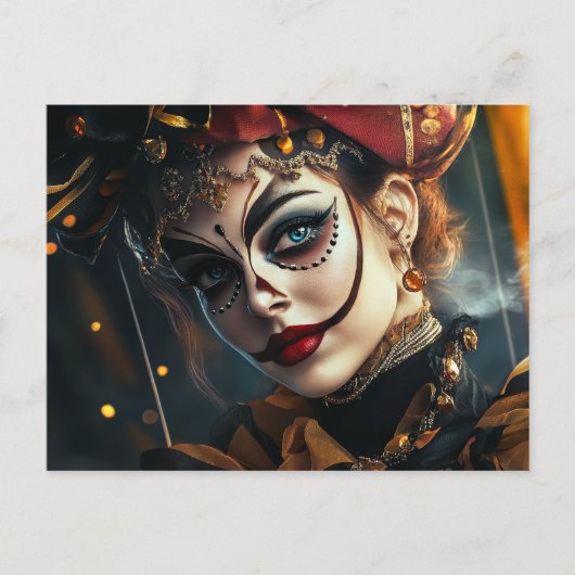 Zirkusfrau Postkarte (Vorderseite)