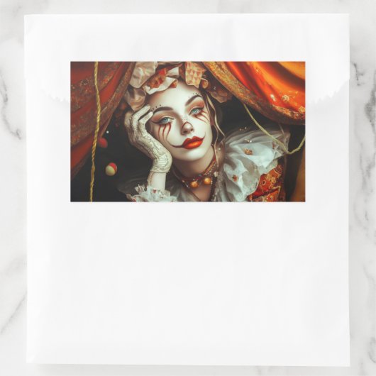 Zirkusfrau Rechteckiger Aufkleber (Tasche)