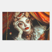 Zirkusfrau Rechteckiger Aufkleber (Vorderseite)