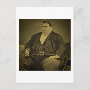 Zirkusfreak aus der Vintage-Show als dicker Mann Postkarte