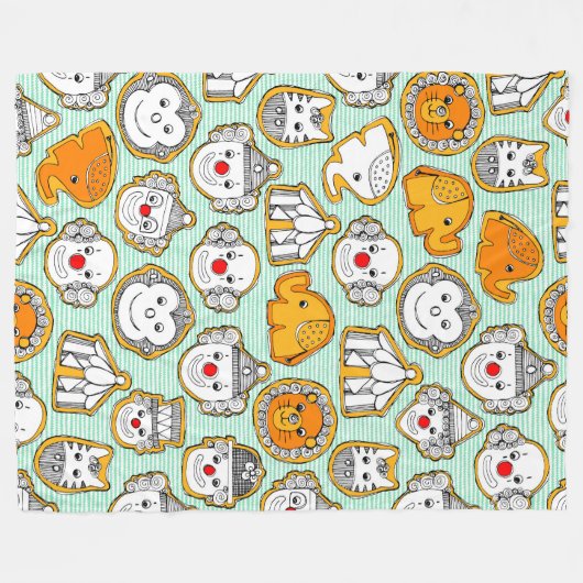 Zirkuskekse Fleecedecke (Vorderseite (Horizontal))