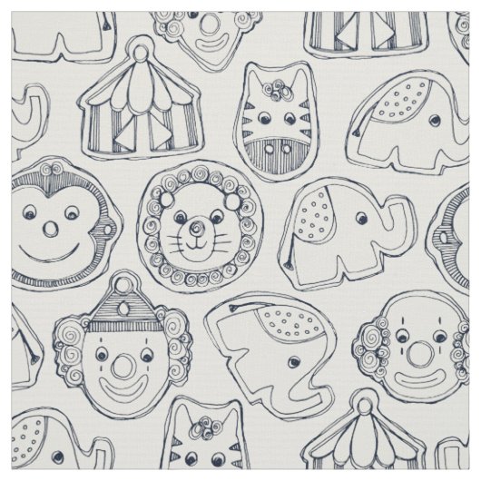Zirkuskekse Stoff (Muster)