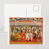 Zirkusklassiker Forepaugh & Sells Postkarte (Vorne/Hinten)