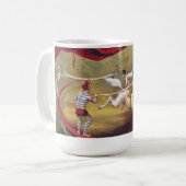 Zirkuskunst im Vintage-Stil Kaffeetasse (Vorderseite Links)