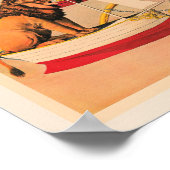 Zirkuslöwen, Vintage-Illustration, Poster (Ecke)