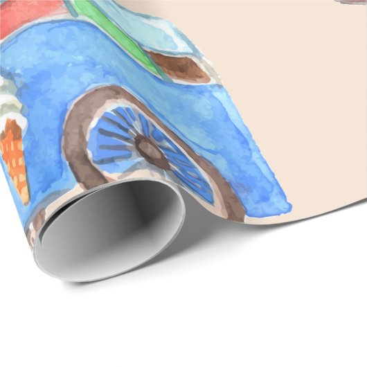 Zirkusmuster Geschenkpapier (Rolleneckpunkt)