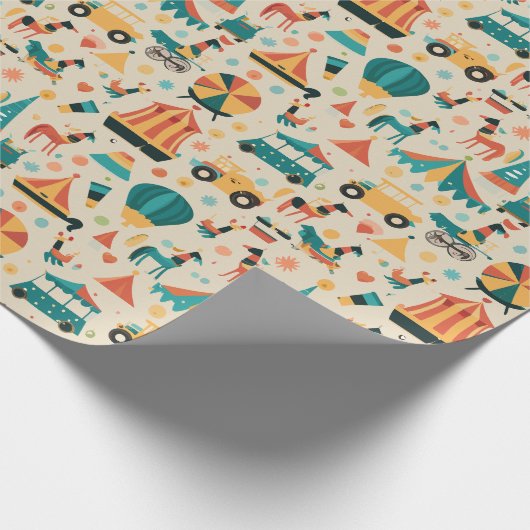 Zirkusmuster Geschenkpapier (Ecke)