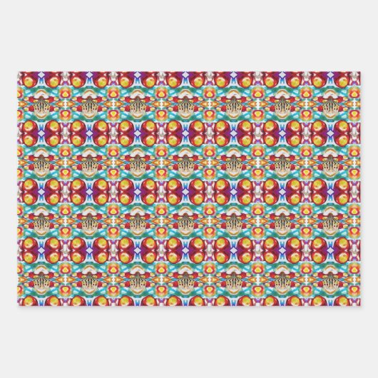 Zirkusmuster Geschenkpapier Set (Vorderseite 3)