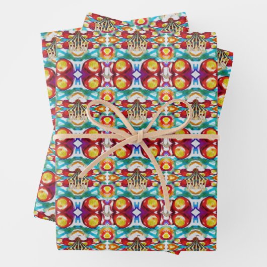 Zirkusmuster Geschenkpapier Set (Beispiel)