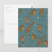 Zirkusmuster im Vintage-Stil Postkarte (Vorne/Hinten)