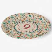 Zirkusmuster Pappteller (Schrägansicht)