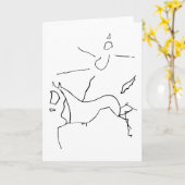 Zirkusnummer Karte (Gelbe Blume)