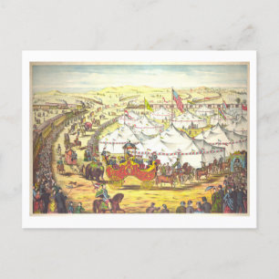 Zirkusparade Vintage Poster Postkarte