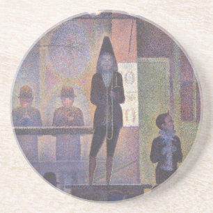 Zirkusparade von Georges Seurat, Vintage Art Sandstein Untersetzer