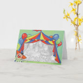 ZIRKUSPARTY KARTE (Gelbe Blume)