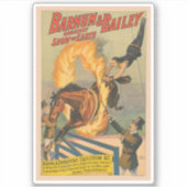 Zirkuspferd, das durch einen Flammenhaufen springe Aufkleber (Vorderseite)