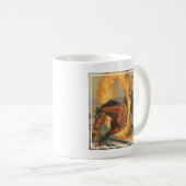 Zirkuspferd, das durch einen Flammenhaufen springe Kaffeetasse (VorderseiteRechts)