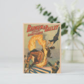 Zirkuspferd, das durch einen Flammenhaufen springe Postkarte (Stehend Vorderseite)