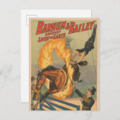 Zirkuspferd, das durch einen Flammenhaufen springe Postkarte (Vorne/Hinten)