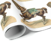 Zirkuspferd im Vintage-Stil Geschenkpapier (Rolleneckpunkt)