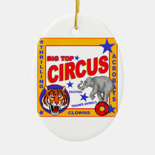 Zirkusplakat im Vintage-Stil Keramik Ornament