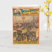 Zirkusposter, ausgestellt in einem Zelt Karte (Gelbe Blume)