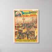 Zirkusposter, ausgestellt in einem Zelt Leinwanddruck (Vorderseite)
